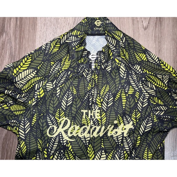 Endo Custom The Radavist Cycling Jersey Womens XS Green Botanical Print Full Zip - Picture 2 of 11